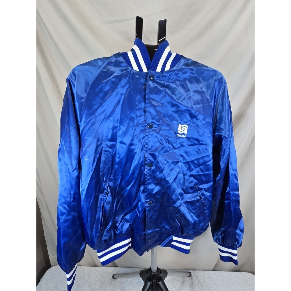 Vintage Westark Stone Blue Jersey Jacket, Men Sized Large L